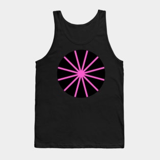 Pink and Black Kaleidoscope Style Mandala Tank Top